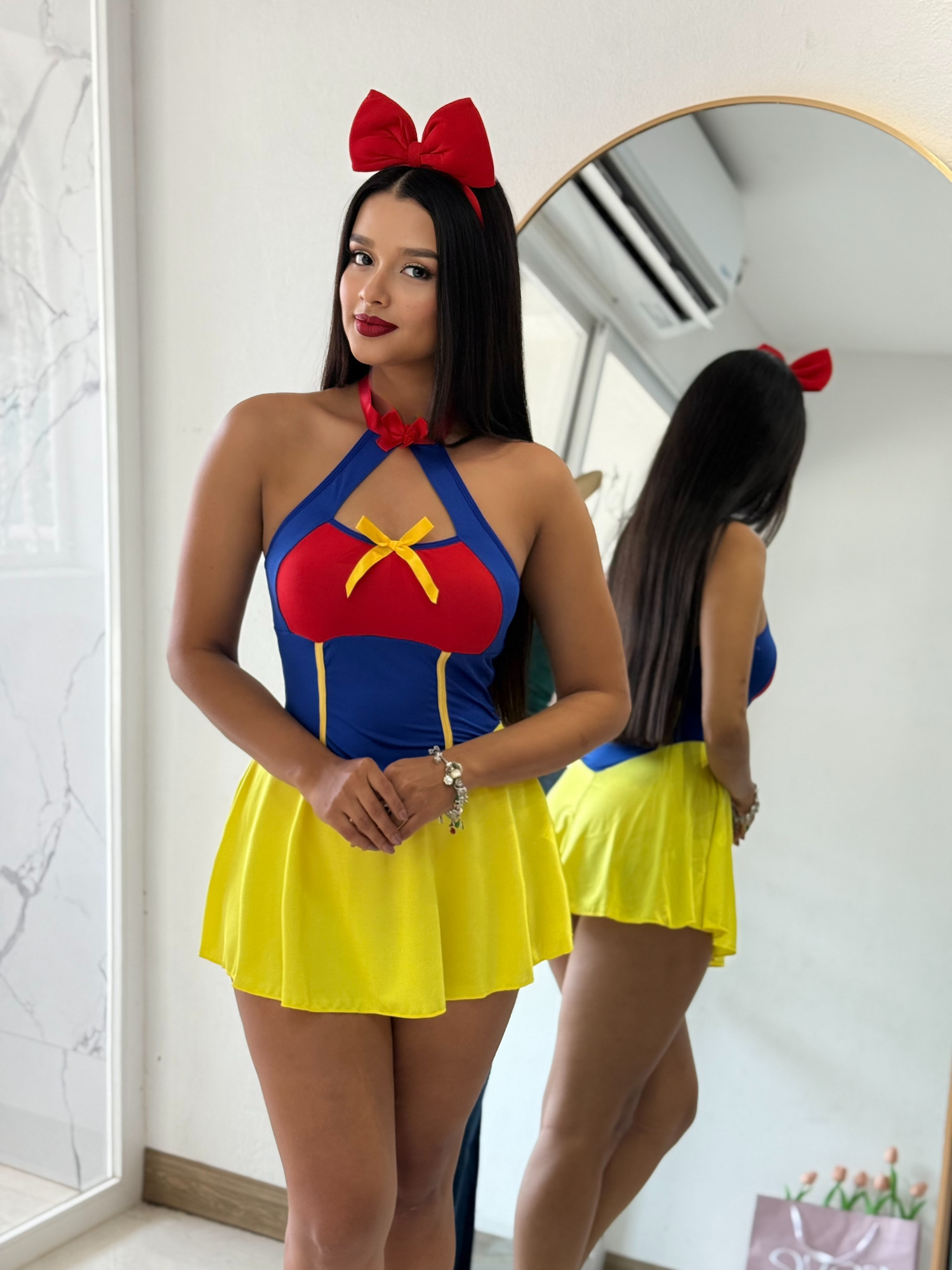 Vestido de blanca nieve, sin diadema